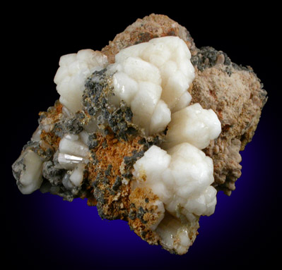 Aragonite var. Tarnowitzite from Mibladen, Haute Moulouya Basin, Zeida-Aouli-Mibladen belt, Midelt Province, Morocco