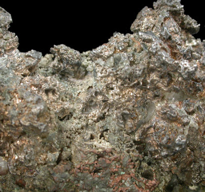 Silver with Copper (var. Halfbreed) from Keweenaw Peninsula Copper District, Michigan