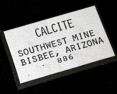 Calcite from Southwest Mine, Bisbee, Cochise County, Arizona