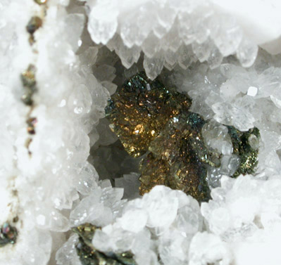 Pyrite in Calcite from Concepcin del Oro, Zacatecas, Mexico