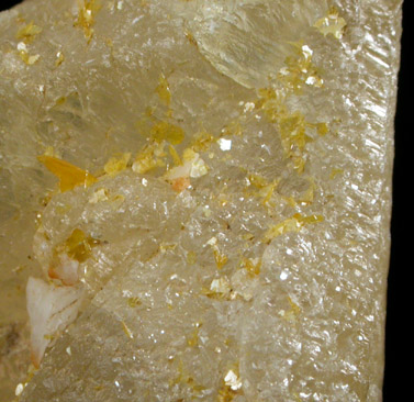 Wulfenite on Cerussite from Ahouli Mines, Aouli, 7 km northeast of Mibladen, Zeida-Aouli-Mibladen belt, Midelt Province, Morocco