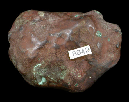 Copper with Malachite from Keweenaw Peninsula Copper District, Michigan