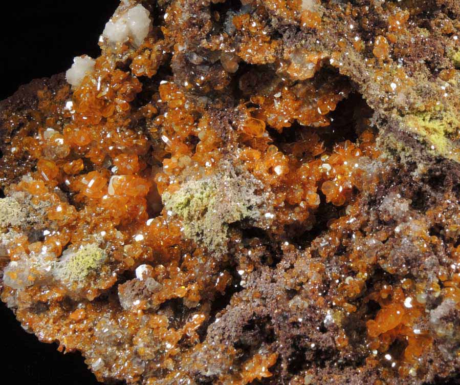 Wulfenite, Mimetite, Willemite from Ahumada Mine, Sierra de Los Lamentos, Chihuahua, Mexico