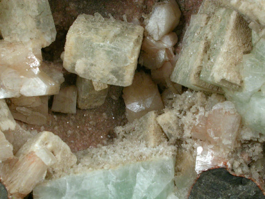 Apophyllite and Heulandite from Volta Grande, Santa Catarina, Brazil