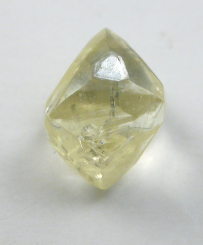 Diamond (1.30 carat yellow octahedral crystal) from Orapa Mine, south of the Makgadikgadi Pans, Botswana