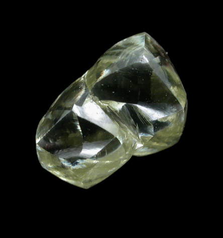 Diamond (1.05 carat interpenetrant twin crystal) from Orapa Mine, south of the Makgadikgadi Pans, Botswana