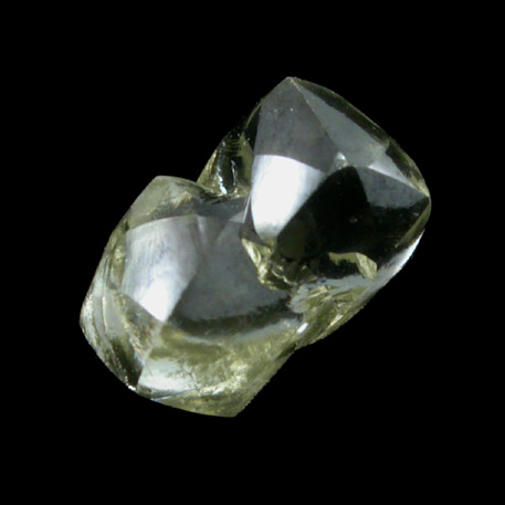 Diamond (1.05 carat interpenetrant twin crystal) from Orapa Mine, south of the Makgadikgadi Pans, Botswana