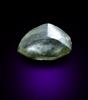 Diamond (0.28 carat flat green crystal) from Orapa Mine, south of the Makgadikgadi Pans, Botswana