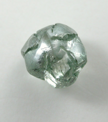 Diamond (0.93 carat green complex crystal) from Roraima Mine, Roraima (near the Venezuela border), Brazil