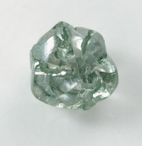 Diamond (0.93 carat green complex crystal) from Roraima Mine, Roraima (near the Venezuela border), Brazil