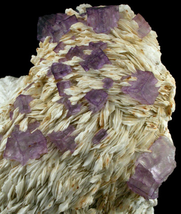 Fluorite on Barite from Central Kentucky Fluorspar District, Danville, Boyle County, Kentucky