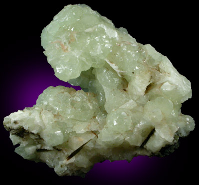 Prehnite with Anhydrite casts from Prospect Park Quarry, Prospect Park, Passaic County, New Jersey