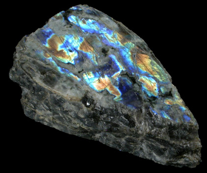 Anorthite var. Labradorite from Nain, Labrador, Newfoundland, Canada (Type Locality for Labradorite)