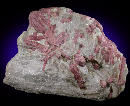 Lepidolite with Rubellite Tourmaline from Stewart Mine, Pala District, San Diego County, California