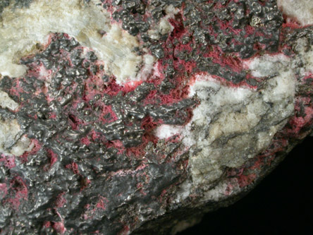 Silver with Erythrite from Silver Miller Mine, Dump #5, Cobalt District, Ontario, Canada