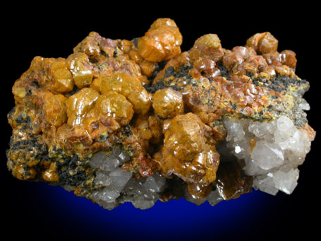 Mimetite var. Campylite with Coronadite and Quartz from Dry Gill Mine, Caldbeck Fells, Cumbria, England