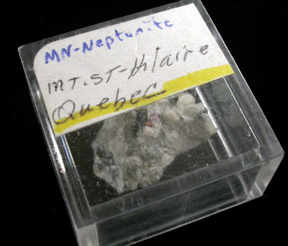 Mangan-neptunite from Mont Saint-Hilaire, Qubec, Canada