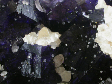 Fluorite with Calcite from Denton Mine, Harris Creek District, Hardin County, Illinois