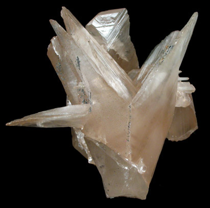 Cerussite (V-formations) from Touissit Mine, 21 km SSE of Oujda, Jerada Province, Oriental, Morocco