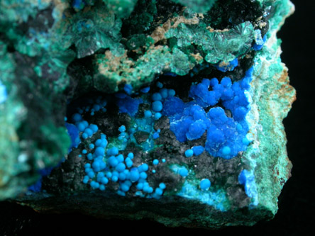 Cyanotrichite, Brochantite, Aurichalcite from Grandview Mine, Coconino County, Arizona