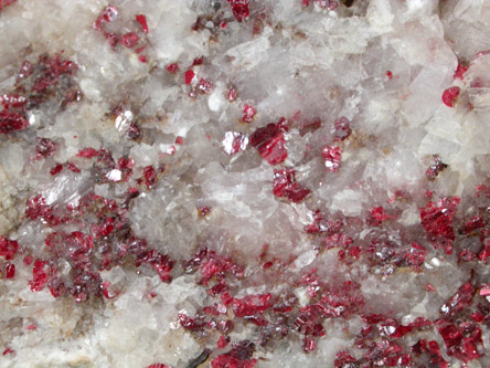 Cinnabar on Quartz from California