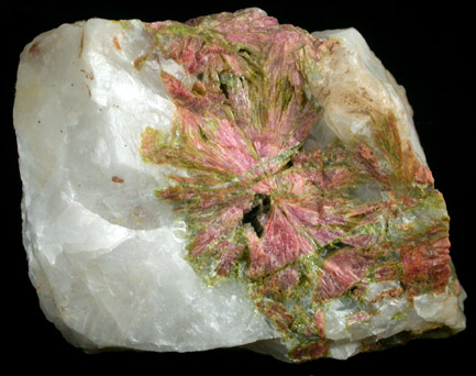 Clinozoisite on Quartz from Los Angeles County, California