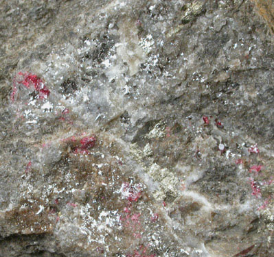 Mercury with Cinnabar from Socrates Mine, Sonoma County, California