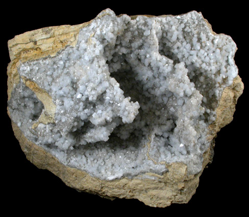 Celestine from Meckley's Quarry, 1.2 km south of Mandata, Northumberland County, Pennsylvania