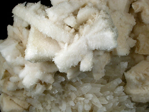 Calcite pseudomorph after Barite with Quartz from (Goodfro Mine), Ouray County, Colorado