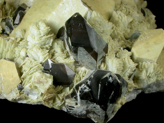 Microcline, Albite, Smoky Quartz from Moat Mountain, Hale's Location, Carroll County, New Hampshire