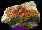 Vanadinite with Mottramite from J.C. Holmes Claim, Patagonia, Santa Cruz County, Arizona