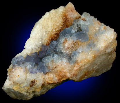 Fluorite on Quartz from Blanchard Mine, Hansonburg District, 8.5 km south of Bingham, Socorro County, New Mexico