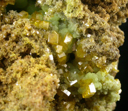 Mimetite with Wulfenite from Mina Ojuela, Mapimi, Durango, Mexico