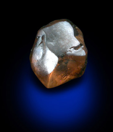 Diamond (0.91 carat dodecahedral crystal) from Orapa Mine, south of the Makgadikgadi Pans, Botswana