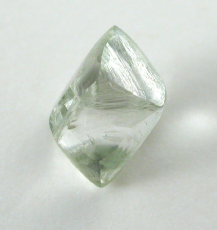 Diamond (0.84 carat pale-green octahedral crystal) from Vaal River Mining District, Northern Cape Province, South Africa