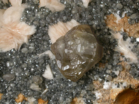 Cerussite with Barite from Mibladen, Haute Moulouya Basin, Zeida-Aouli-Mibladen belt, Midelt Province, Morocco