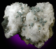 Babingtonite, Heulandite, Pyrite on Quartz and Calcite from Prospect Park Quarry, Prospect Park, Passaic County, New Jersey
