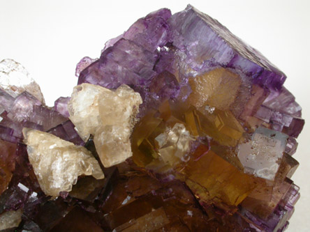 Fluorite with Calcite from Cave-in-Rock District, Hardin County, Illinois