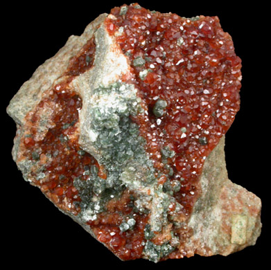 Grossular Garnet with Clinochlore from Val d'Ala, Piemonte, Italy