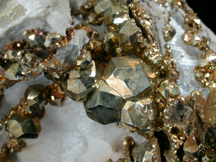 Pyrite - rare diploid crystal form from Duff Quarry, Huntsville, Logan County, Ohio
