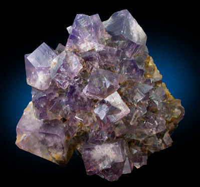 Fluorite - twinned crystals from Frazer's Hush Mine, Rookhope, Weardale, County Durham, England
