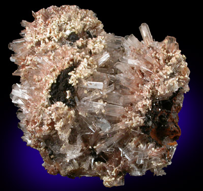 Hemimorphite and Calcite from Mina Ojuela, Mapimi, Durango, Mexico