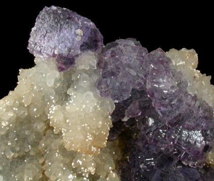 Fluorite on Quartz with Phillipsite from Thomaston Dam Railroad Cut, Thomaston, Litchfield County, Connecticut