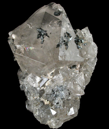 Hematite on Quartz from Max Tessmer Farm, Chub Lake, near Hailesboro, Gouverneur, St. Lawrence County, New York