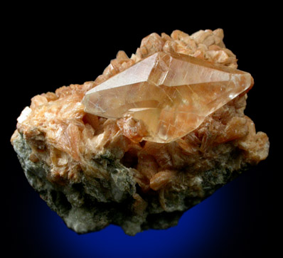 Calcite on Stilbite from McDowell's Quarry, Upper Montclair, Essex County, New Jersey