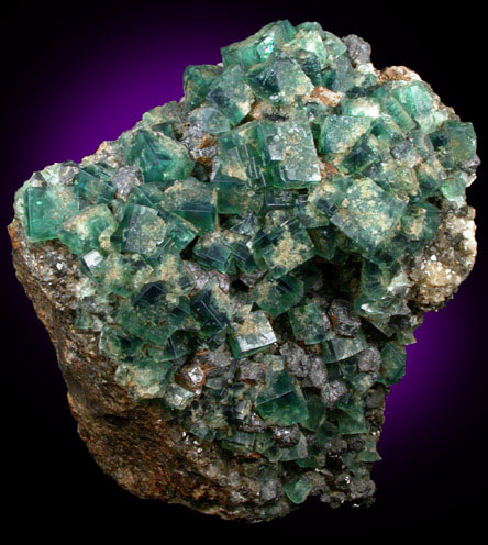 Fluorite and Galena from Rogerley Mine, Northern Pennine Mountains, Weardale, Durham, England