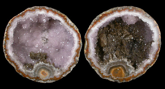 Quartz Geode with Calcite from Las Choyas, Chihuahua, Mexico