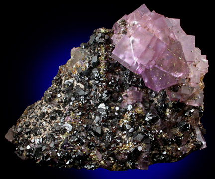 Fluorite on Sphalerite from Elmwood Mine, Carthage, Smith County, Tennessee