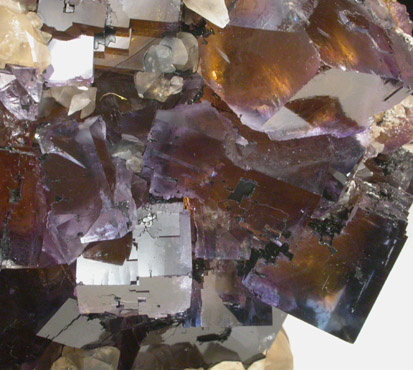 Fluorite with Calcite from Minerva #1 Mine, Cave-in-Rock District, Hardin County, Illinois