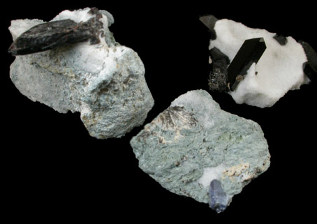 Neptunite and Benitoite from Benitoite Gem Mine, San Benito County, California (Type Locality for Benitoite)